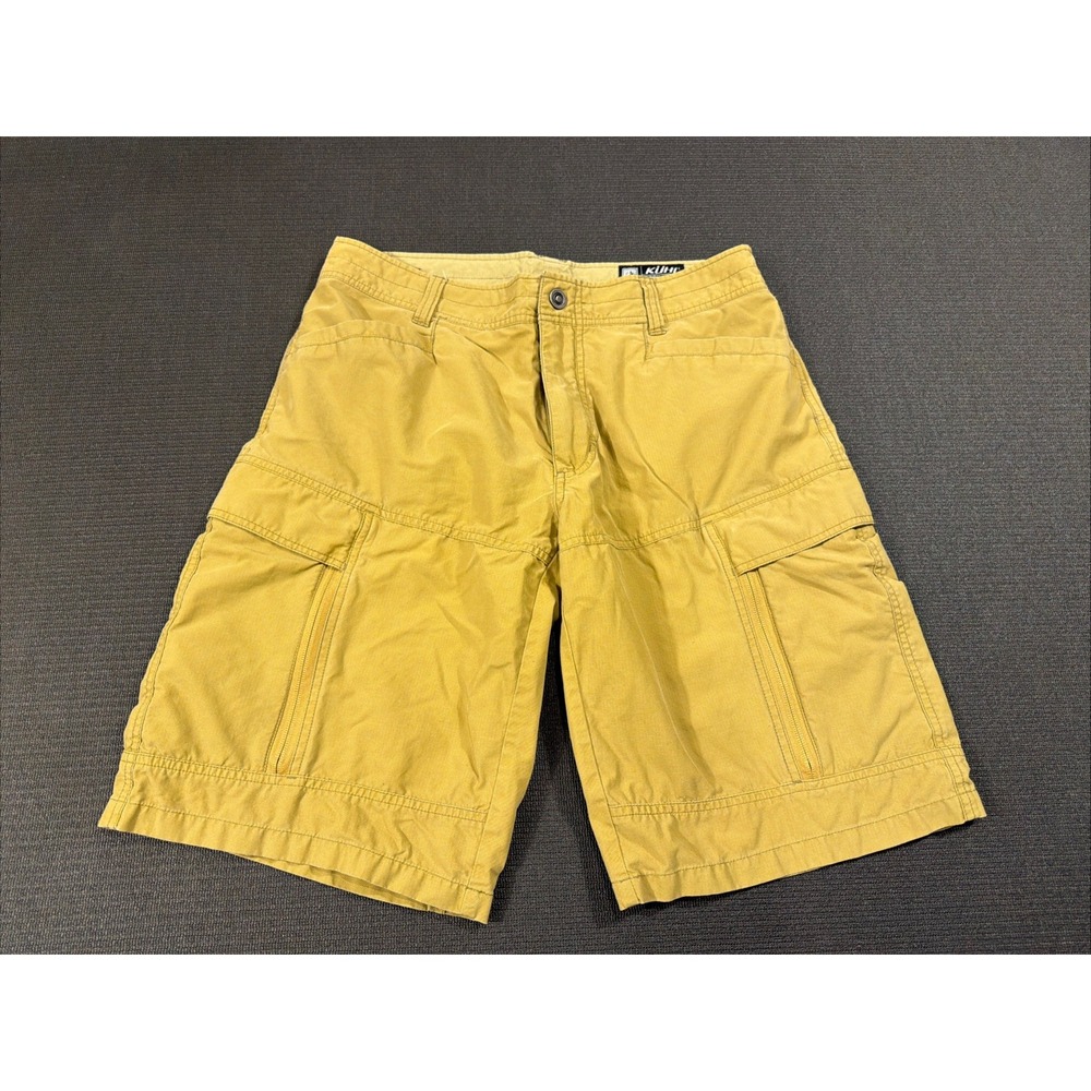 Kuhl Men's Kaptiv Cargo Shorts Vintage Patina Dye Tan Size 34 Inseam‎ 10.5"